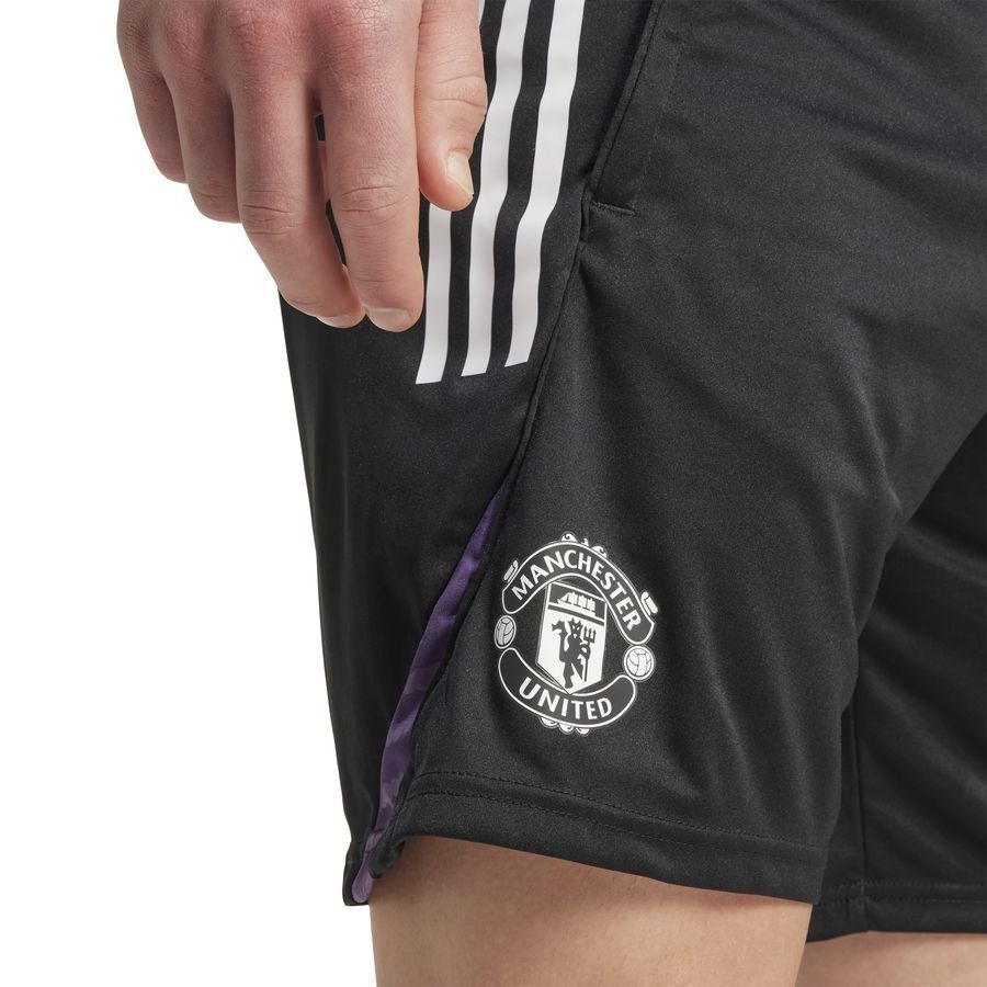 Manchester United Training Shorts Tiro 25 - Black/Aurora Plum - Men's-SoccerKits Hub | Buy Soccer Jerseys Online